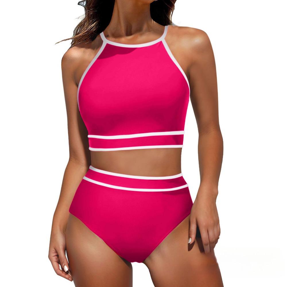 European and American Sexy Multi-color Swimwear Women's One-piece Swimsuit