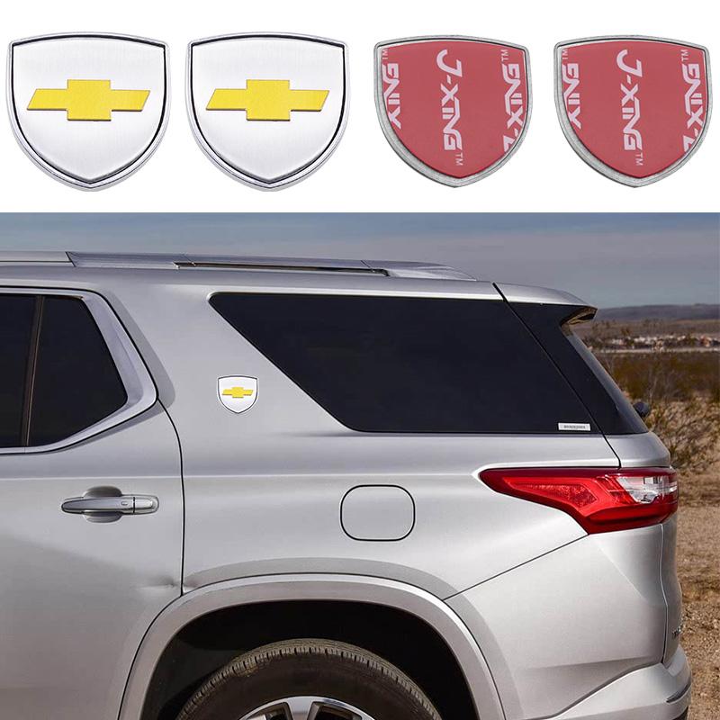 1pcs Chevrolet 3D 38mm metal Car Fender side logo Car door Rear Bumper tail door Emblem car door sticker Accessories