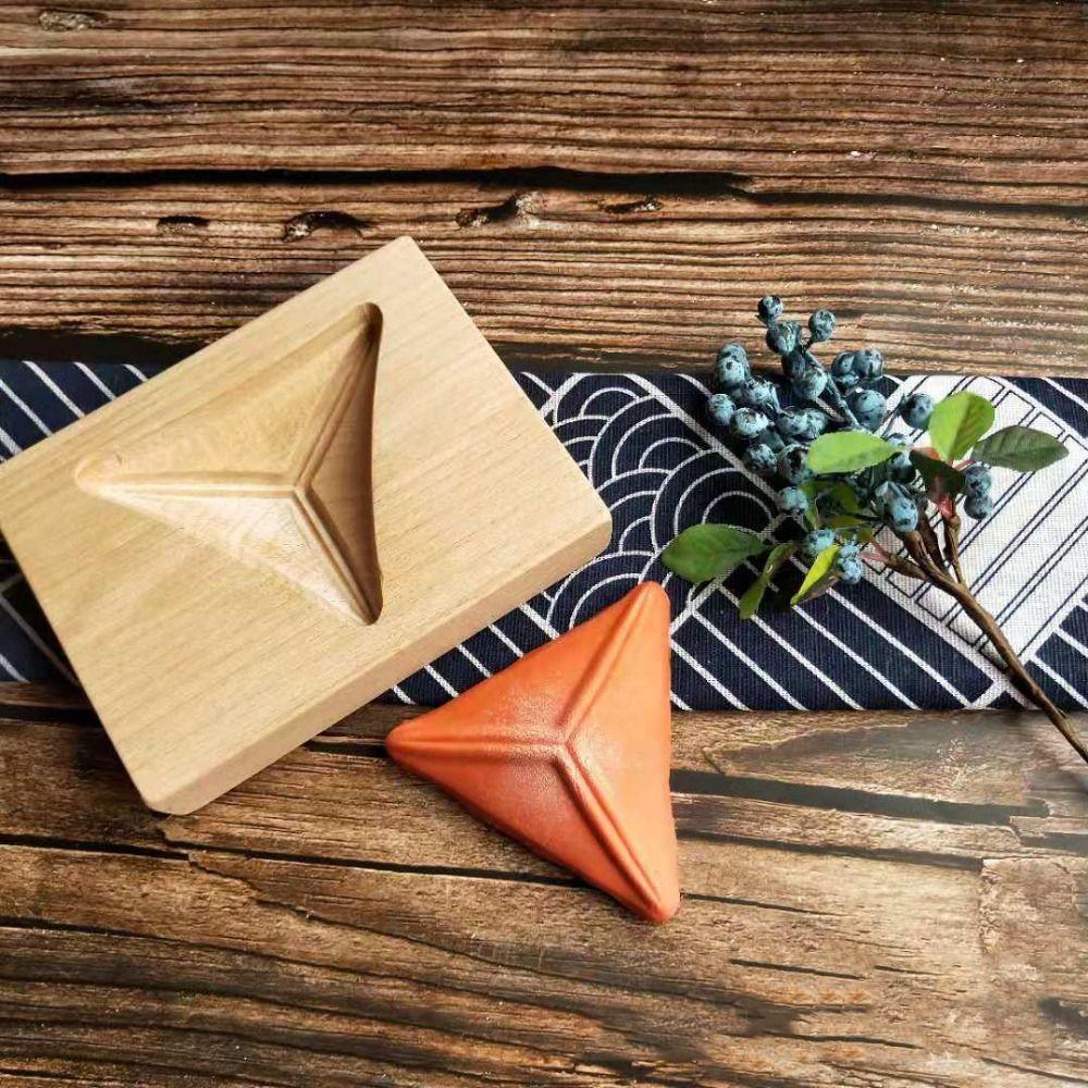 Non-stick Wooden Triangle Baozi Mold Easy To Release Steamed Bread Making Tools  Home