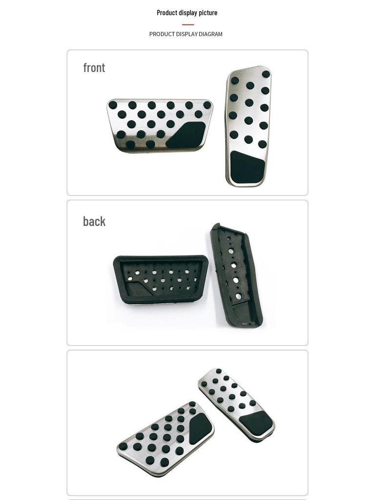 Non-Slip Car Pedals for Grand Caravan: Throttle, Brake, Rest Area Decorative Accessories