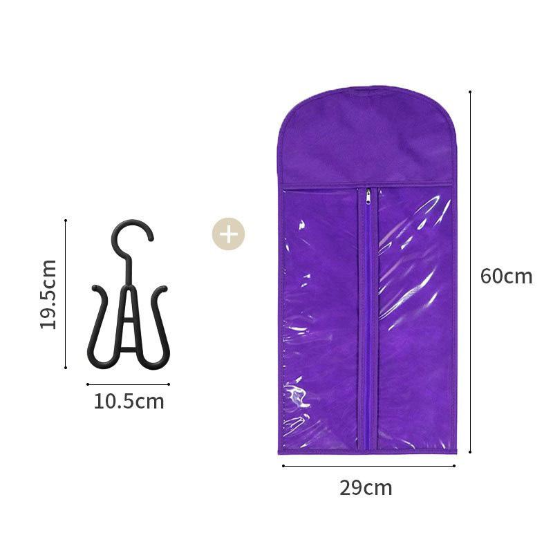 1 Set Perücken-Aufbewahrungstasche mit Kleiderbügel Haartaschen mit Kunststoff-Kleiderbügel für Haare Schwarzer Perücken-Organizer Kleiderbügel für mehrere Perücken