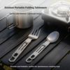 Reusable Folding Fork and Spoon Stainless Steel Travel Folding Spoon Camping Utensils  Camping Trip