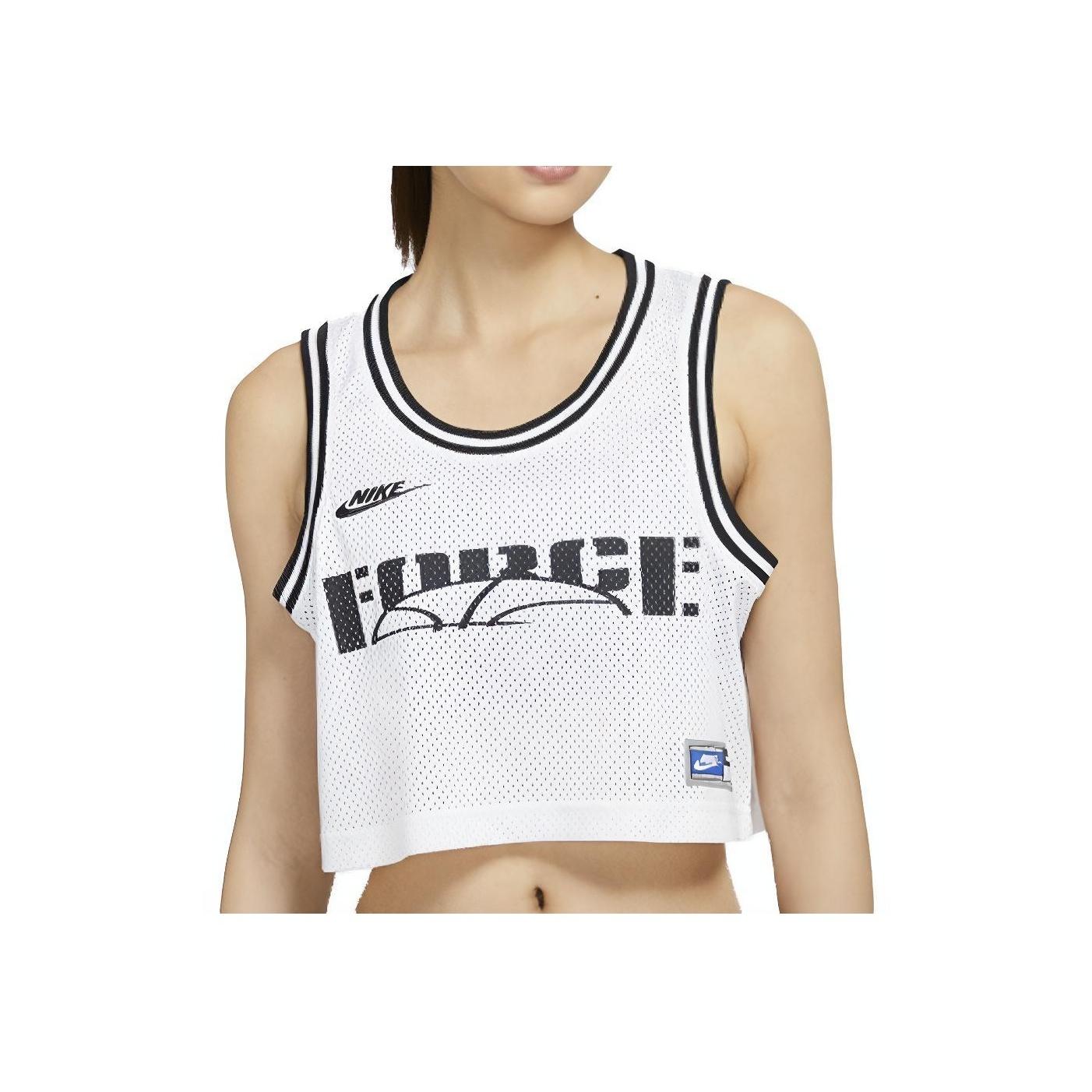 

Nike Дышащие удобные короткие женские майки из джерси белого цвета CU6786-100 M