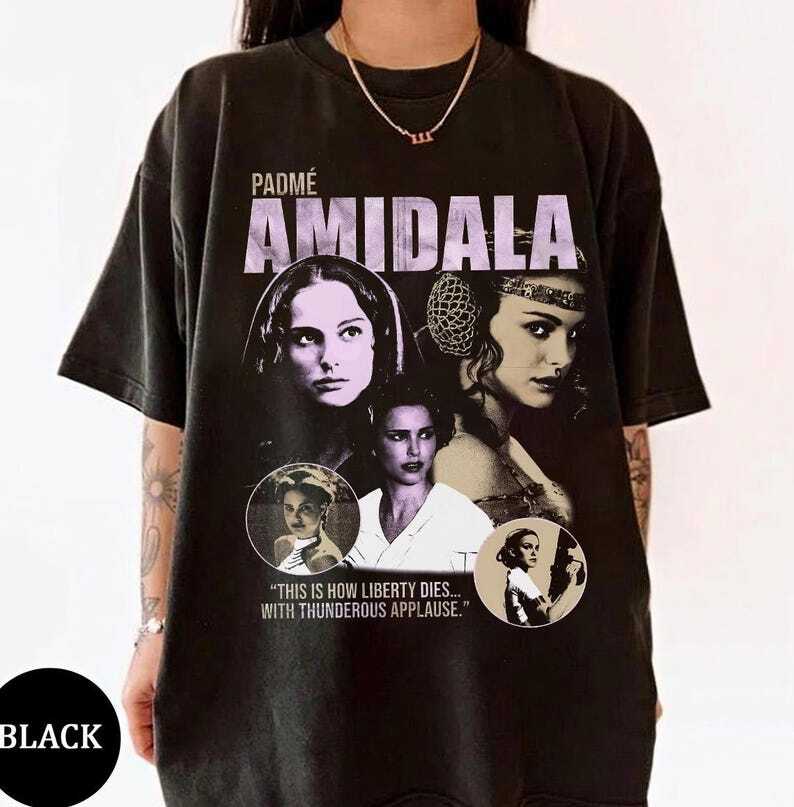Star Wars Padme Amidala Photos Vintage T-shirt Attack of the clones shirt XXL