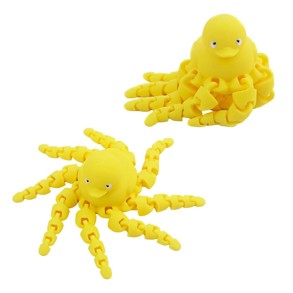 3D Printed Octopus Duck Model, Joints Can Swing, Novel Animal Shapes, Creative Stress Relieving Toys