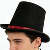 Masquerade Cosplay Felt Cap Dress Up Black Jazz Hat Halloween Gentleman's Hat  Halloween