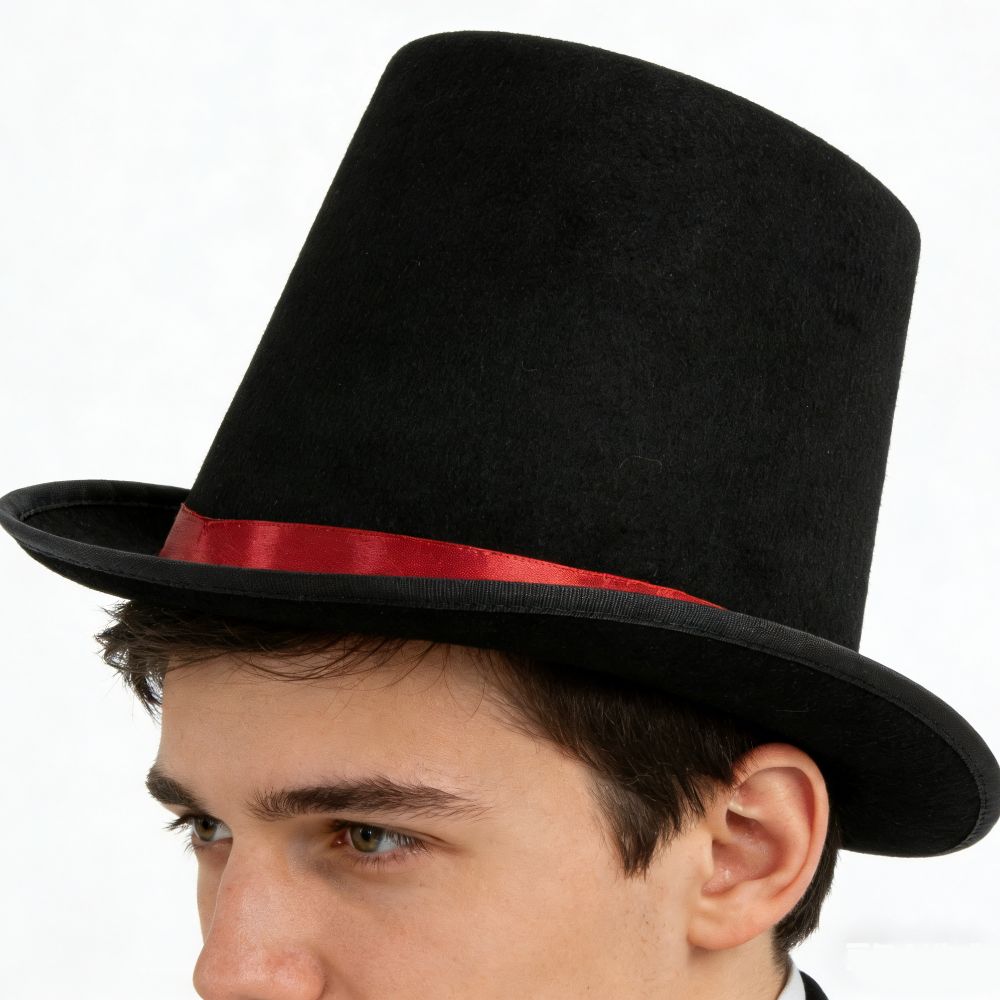 Masquerade Cosplay Felt Cap Dress Up Black Jazz Hat Halloween Gentleman's Hat Halloween