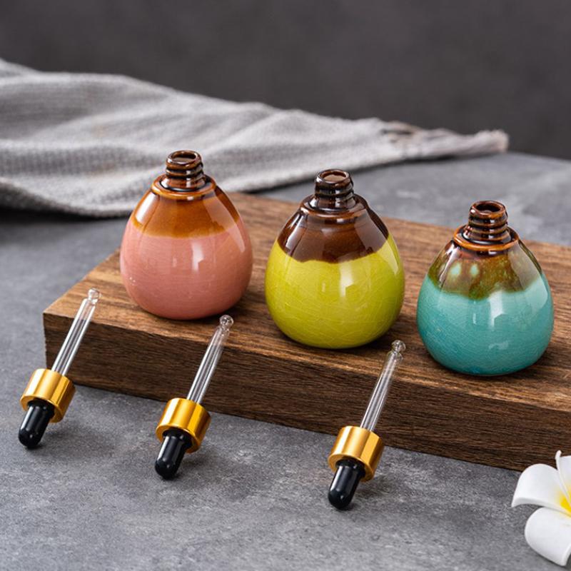 Botella de Vidrio con Cuentagotas Estilo Lujo Viales para Aceites Esenciales 1.69Oz Viaje Recargable DIY Contenedor de Muestra Cosmética Líquido Perfume Ojo