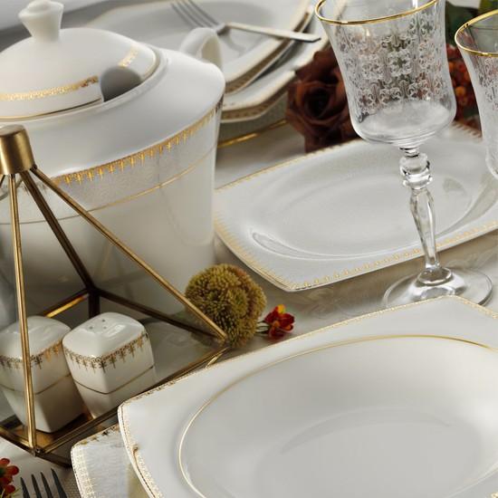 

Kütahya Porcelain Bone Mare 62 шт. 9715 столовая посуда с узором