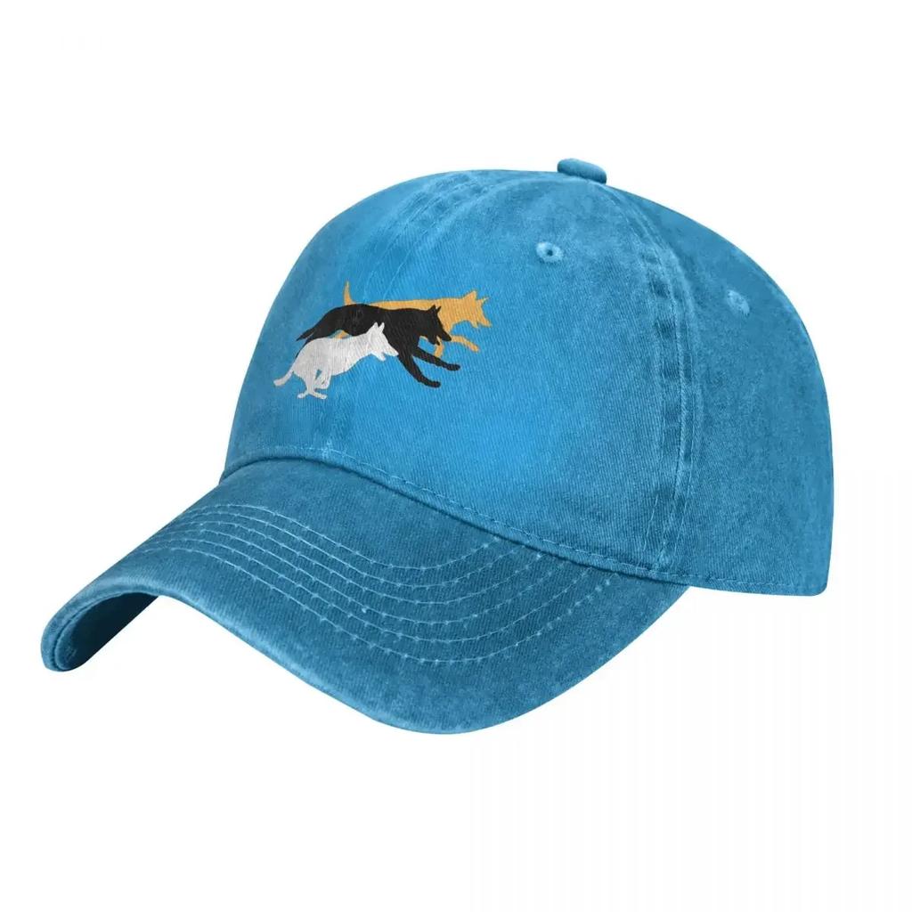German Shepherd Dogs Running Silhouettes Cowboy Hat Beach Bag Hiking Hat Summer Hat Men Women's