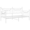 Cadre de lit jour vidaXL Blanc 90x190 cm Acier 42002672