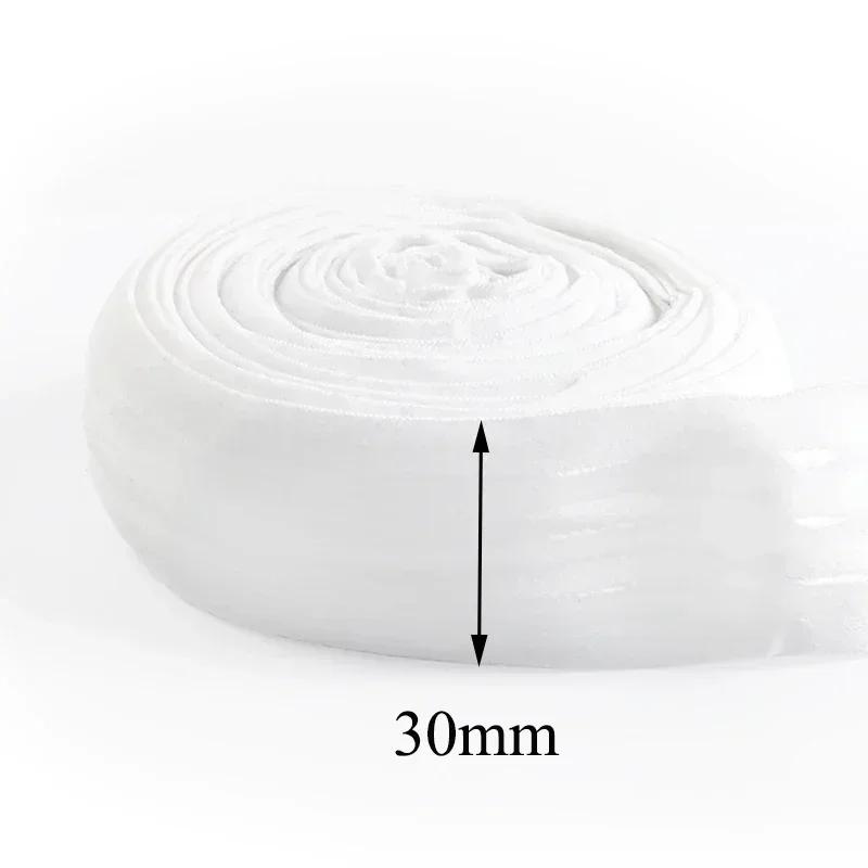 Meetee 1-5Meters Elastic Band 25/30mm Non-Slip Silicone Rubber Bands for Bra Underwear Clothes DIY Sewing Material Accessories