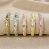 Enamel Floral Vintage Cloisonne Bangle Traditional Women's Hand Bracelet Flower Leaf Bangle  Girls