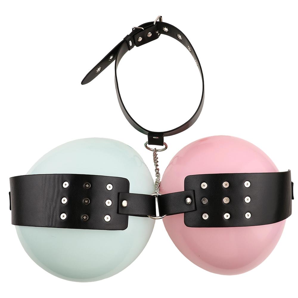 Spiked Breast Binder Nipple Clamps BDSM Bra Harness Chest Straps Leather Restraint Adult Sex Toys for Women Men