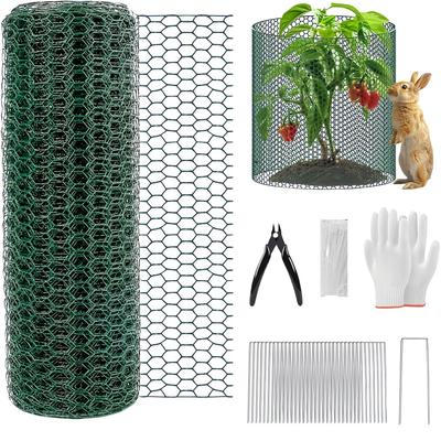 Gartenpflanzenschutznetz Freischneidbare Metall-Pflanzenschutz-Drahtrolle mit Erdspießen und Befestigungsmaterial zum Schutz von Pflanzen vor Tieren