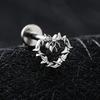 Right Grand ASTM F136 Titanium 16G Tiny Hollow Heart Flat Back Stud Gothic Cartilage Tragus Helix Stud Earring Labret Piercing