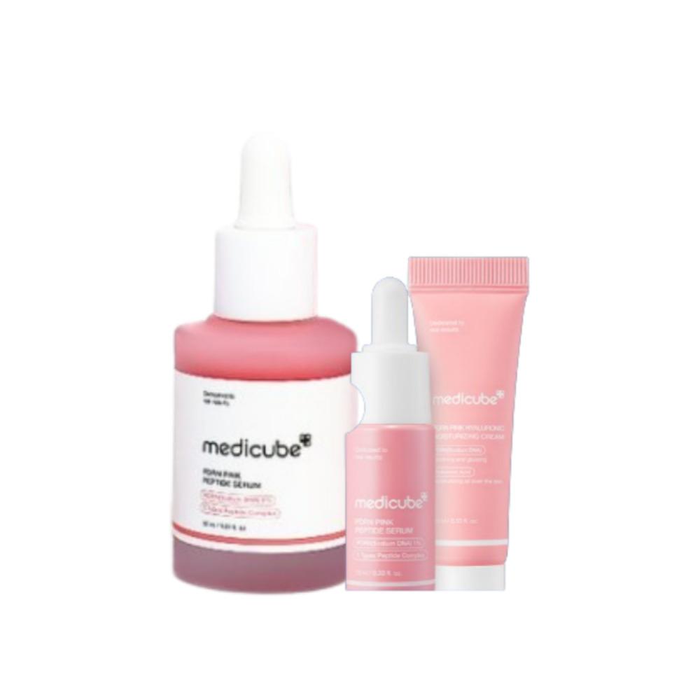 Medicube PDRN Pink Peptide Ampoule Skin Repair & Firming Serum 30ml Special Set (10ml Ampoule + 10ml Moisture Cream)