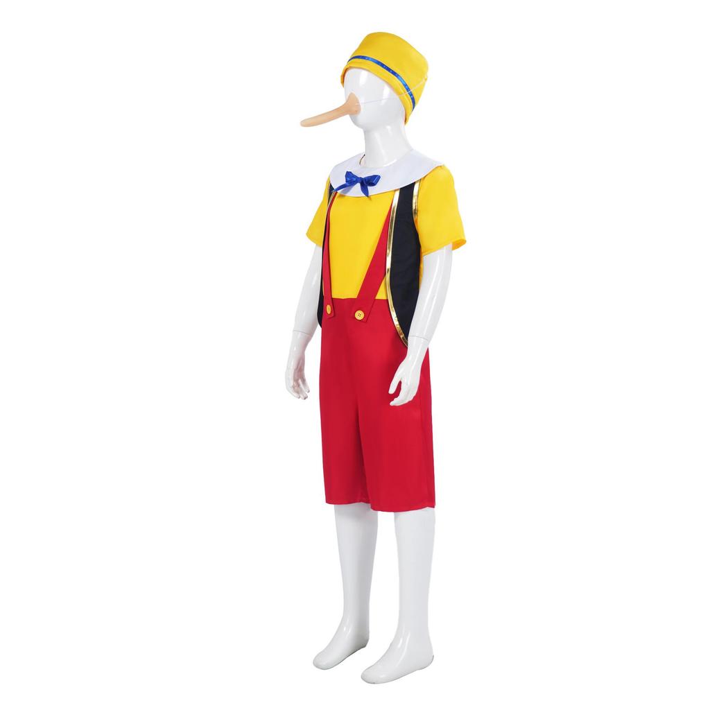 Pinocchio Cosplay Costume with Long Nose for Children's Performance - Inspired by The Adventures of Pinocchio