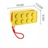 Creative Building Block Shaped Handbag Pen Storage Bag With Rope Portable Stationery Organizer Pencil Case Sundries Organizer