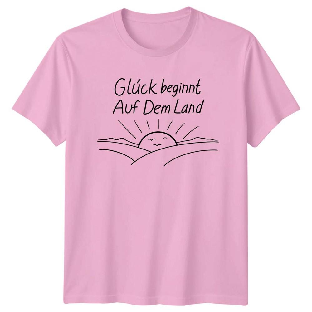 Glck Beginnt Auf Dem Land TShirt Nature Countryside Birthday Gift For Him