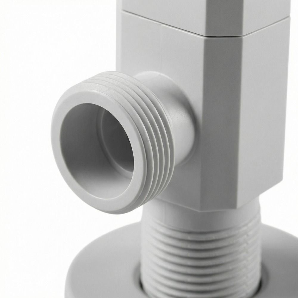 Copper Material Triangle Valve Cream White Water Stop Valve Universal Angle Valve Kitchen