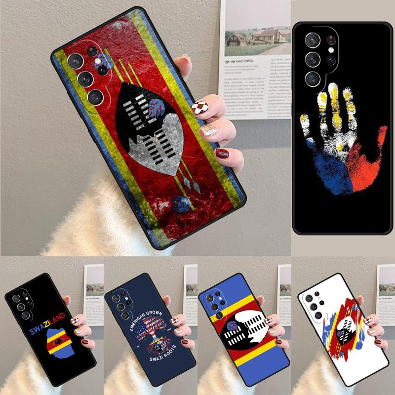 Swaziland Flag TPU Phone Case For Samsung Galaxy note 10 pro S26 S25 S24 S23 S22 Ultra Plus S21 FE S20 Shockproof Cover
