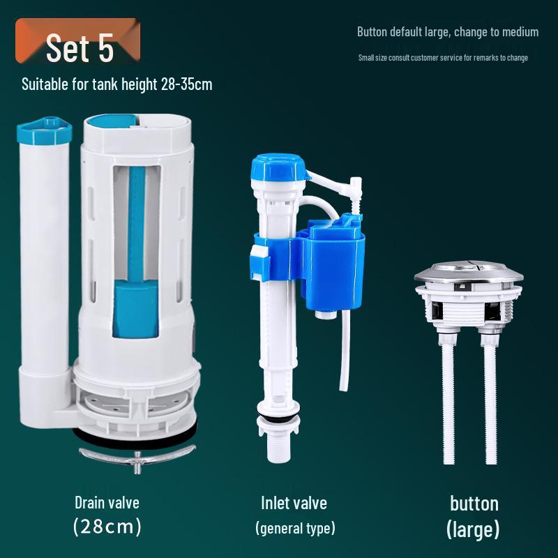 Toilet Water Tank Float Ball Drain and Inlet Valve Set