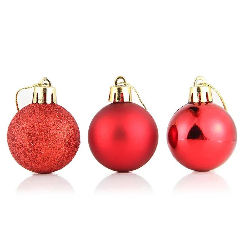24pcs/Box Christmas Balls Christmas Tree Ornaments Christmas Decoration for Home Party Christmas Hanging Pendant