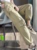 In-Stock Quick-Dry Wide Leg Cargo Pants for Women - High Waist, Cuffed, Two-Way Style, Spring/Summer Collection