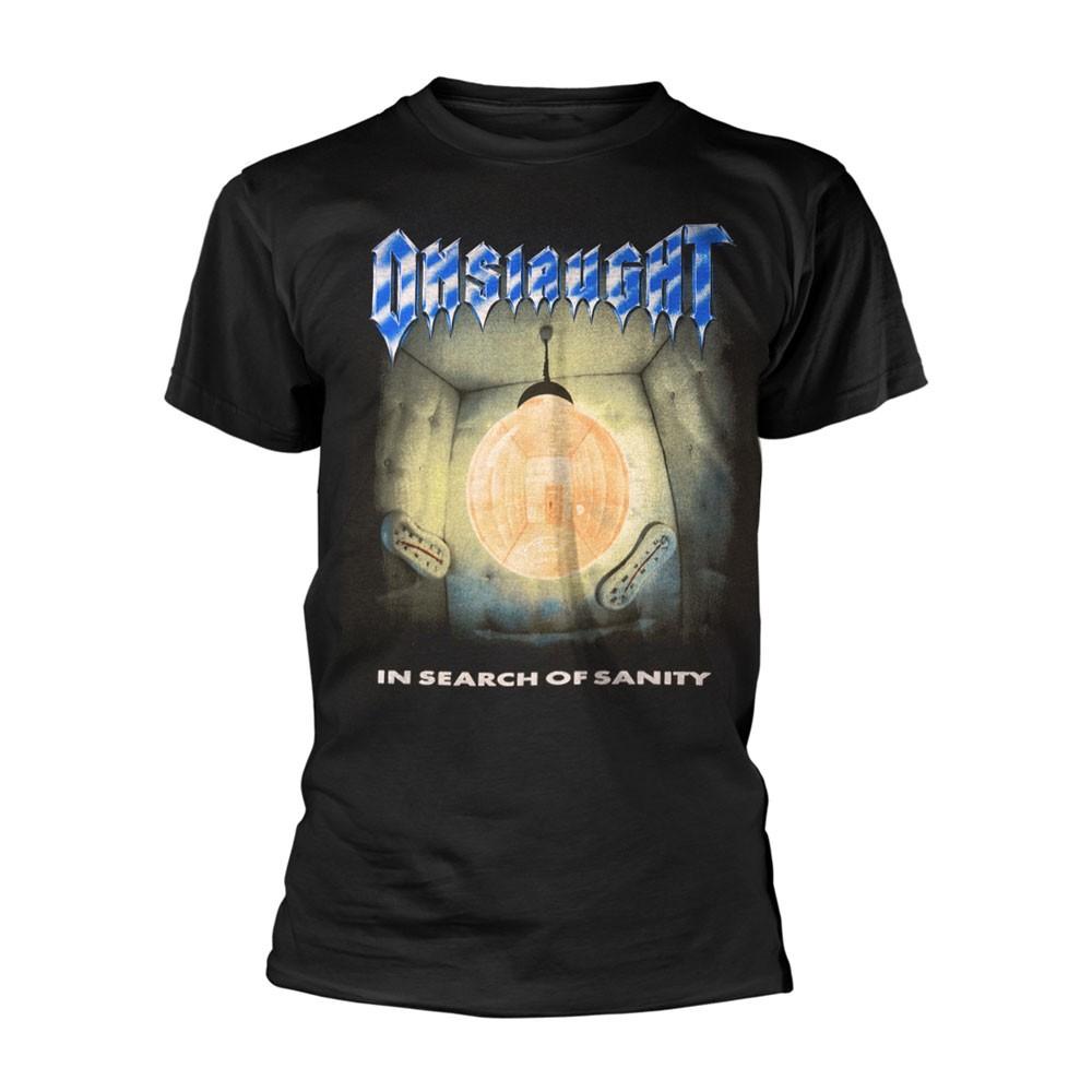 Men s Onslaught In Search Of Sanity T-shirt XX-Large Black 3XL