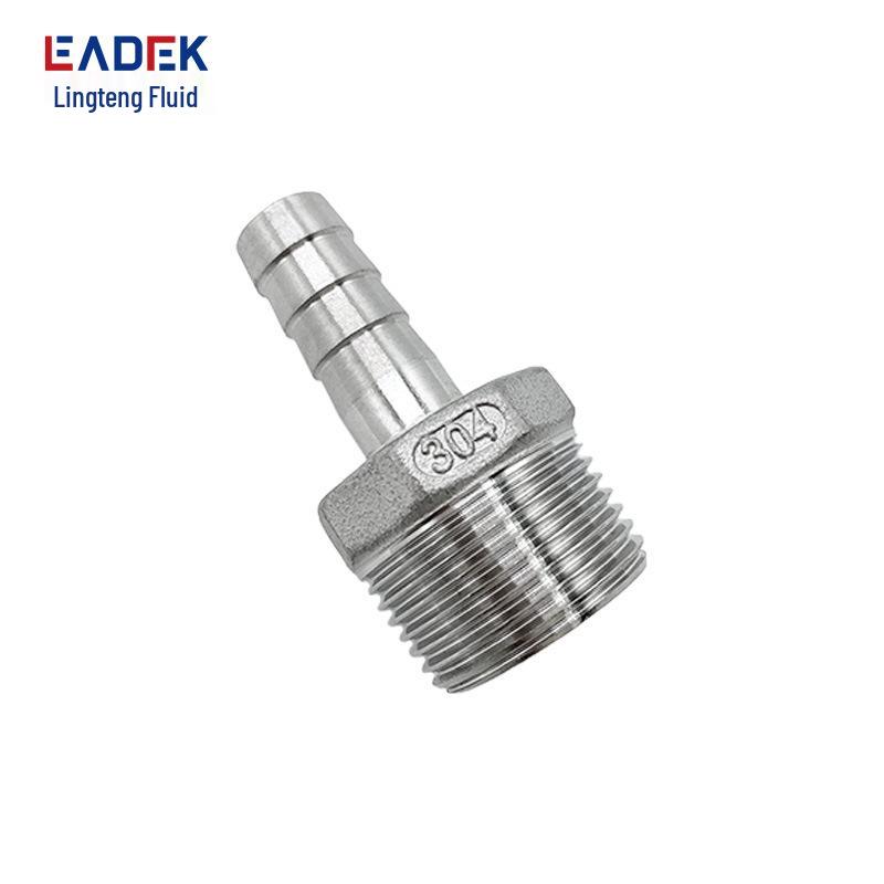 304 Stainless Steel Hex Barb Connector for Water, Air, and Rubber Hoses