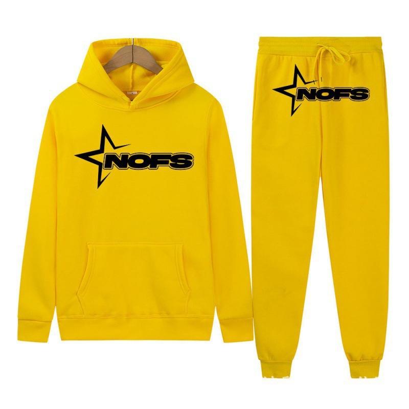 2026Y2KNOES Hoodie Set Sweatshirt Two-piece Gothic Punk Rock Streetwear Hip-hop Style