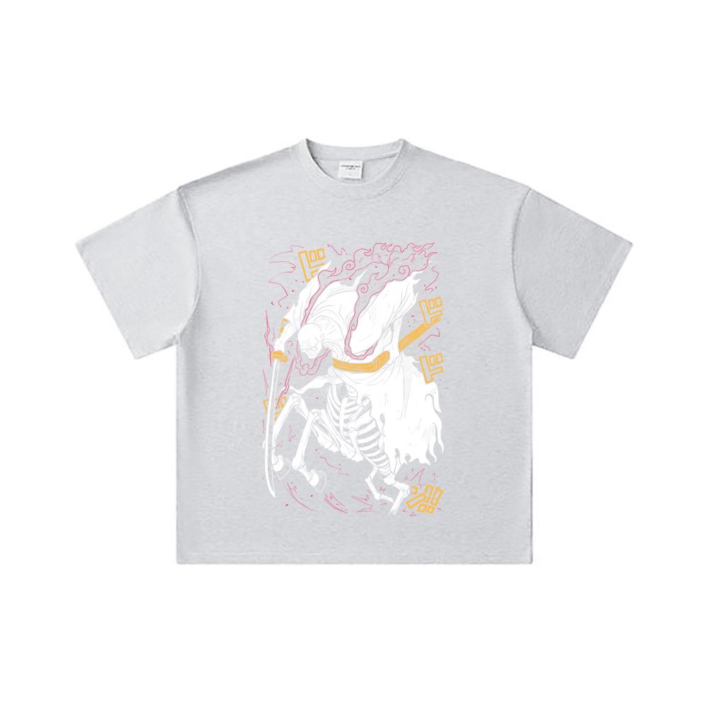 260 GSM Double Yarn 32 Count 100% Cotton One Piece V14 Nusjuro Print Unisex Heavy Cotton T Shirt