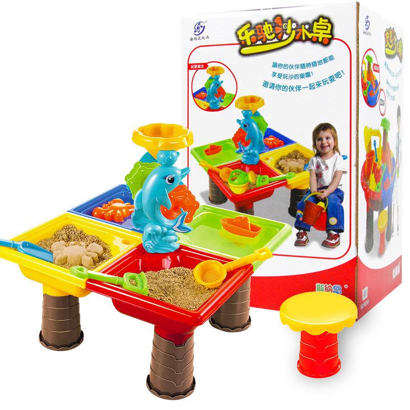 Clearance Children Play Sand Pool Toy Table Baby Beach Shovel, Sand Table Play Sand Pool Play Water Table