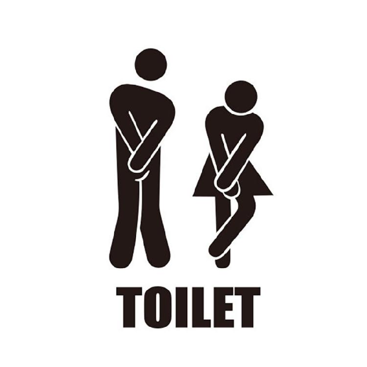 

Easy-to-Apply Bathroom Toilet Sticker with Clear Symbols Toilet WC Sticker Durability and Easy to Install Designs