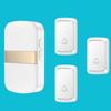Battery-Powered Wireless Doorbell with DC Remote & Simple Call Button for Elderly, Dual Power