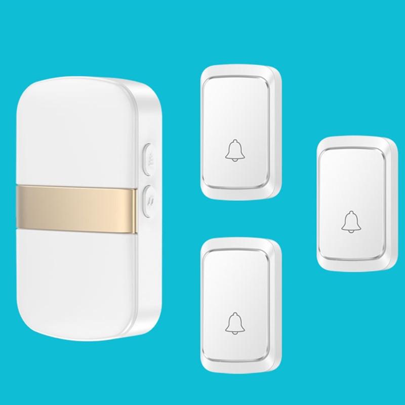 Battery-Powered Wireless Doorbell with DC Remote & Simple Call Button for Elderly, Dual Power