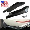 Pair Glossy Black Car Bumper Fin Canard Splitter Diffuser Valence Spoiler Lip US