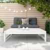 VidaXL Repose-pied de Jardin, Siège avec Cadre en Bois, Table Basse, Tabouret de Terrasse Patio Balcon Extérieur, Blanc Bois 825710