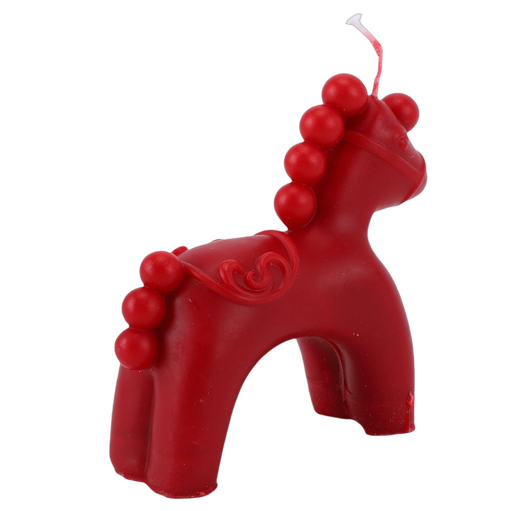 Scented Candle 80percent  Paraffin Wax 20percent  Soy Wax Red Horse Shape Aromatherapy Candle for Home Ornament Present