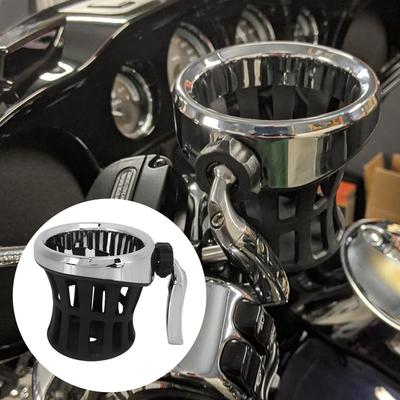 Motorrad Getränkehalter Auto Becherhalter Aluminium Gummi Motorrad Lenker Getränkehalter Ersatz für Gold Wing Auto Becherhalter