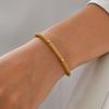 Stainless Steel Mesh Bead Chain Bracelet for Women, Gold Plated Waterproof Bracelets,Unique Jewelry Gift