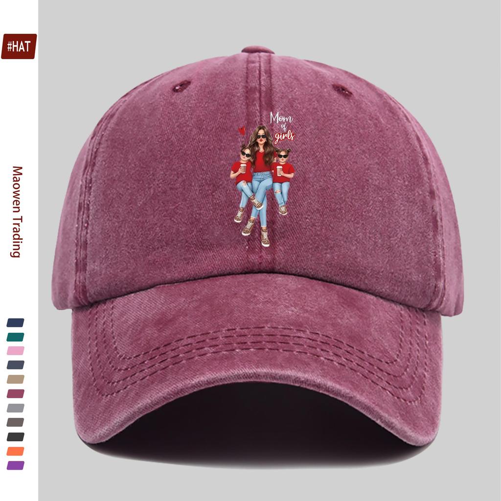 Pc MotherS Day Cartoon Anime Printed Pattern Baseball Cap Spring Summer Fashion Decor Sun Hat Truck Driver Papa Hat Comfort