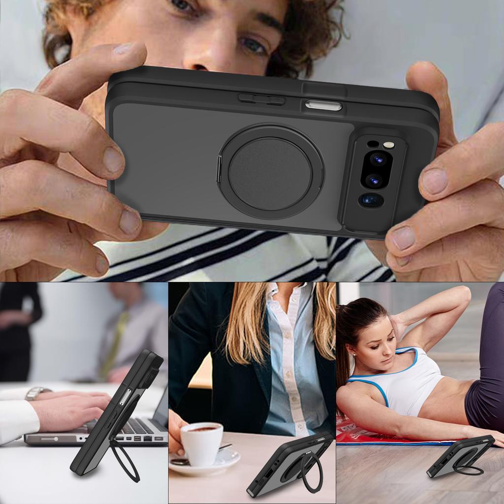 Pour Google Pixel Fold Étui Magnétique avec Support Mat Antichoc Housse de Téléphone Ultra-Mince Pliable Écran Spécialisé Anti
