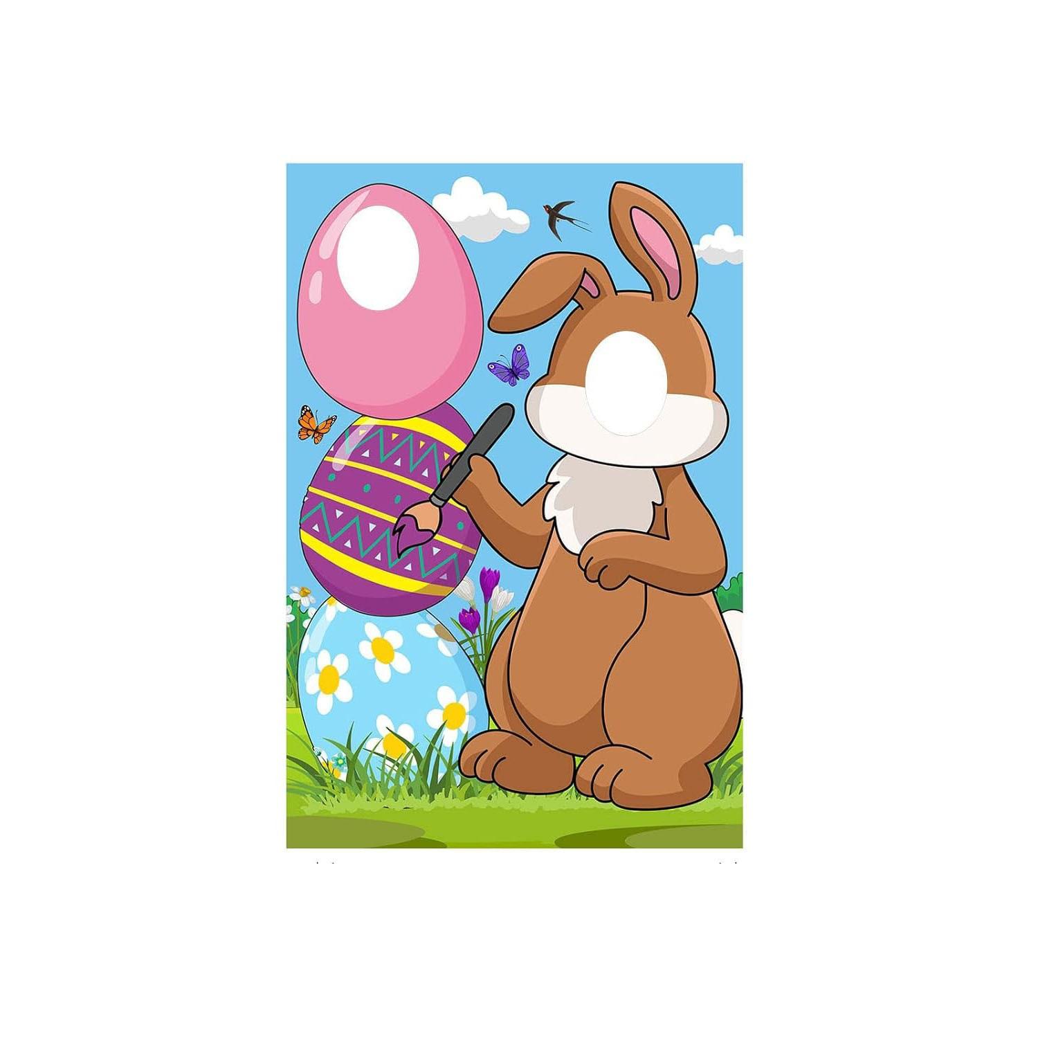 

Spring Easter Props For Photography Colorful Eggs Grass Easter Holiday Kids Party Decoration Photo Studio Props