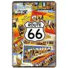 US Route 66 Postcard Tin Sign American Road Trip Wall Art