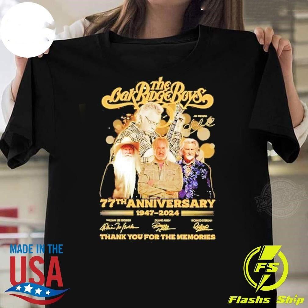 The Oak Ridge Boys 77th Anniversary 1947-2024 Signature Shirt Unisex Unisex T-Shirt M
