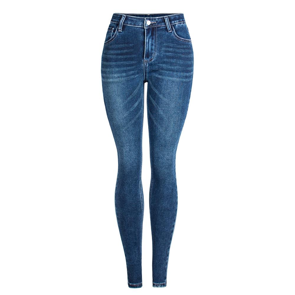 Huan Gao Women s Skinny Stretch Mid-Waist Slim Fit Wash Jeans EU 38, CN L, US 6