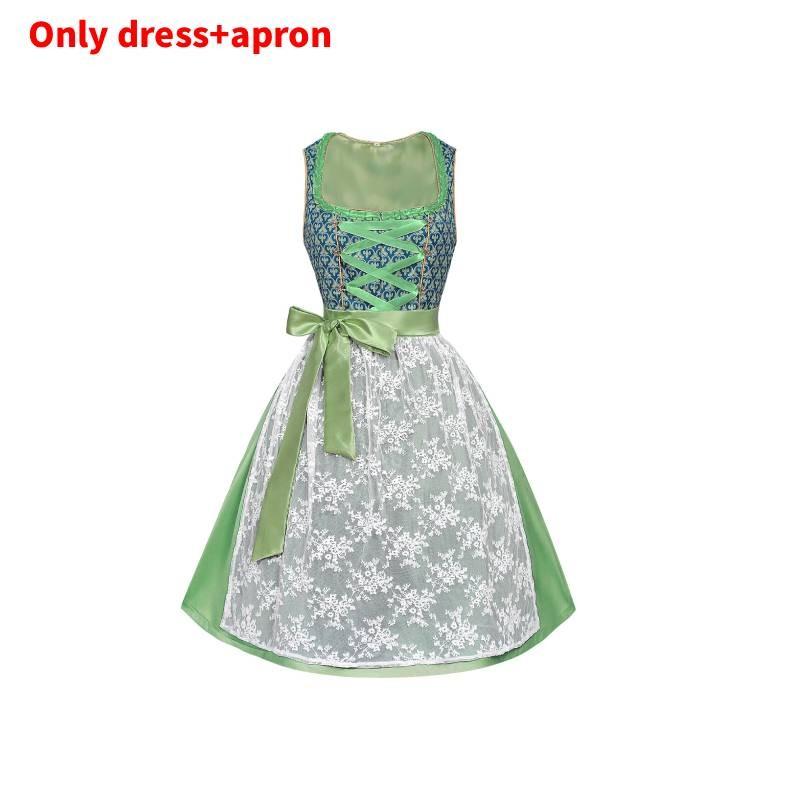 

Bavarian Beer Festival Dress With Lace Patchwork For Halloween Costume And Theatrical Performance 2XL