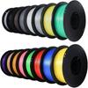 YUANEANG PLA Filament-Bundle 1,75 mm Durchmesser für 3D-Drucker 1 kg x 16 Spulen für die meisten FDM 3D-Drucker
